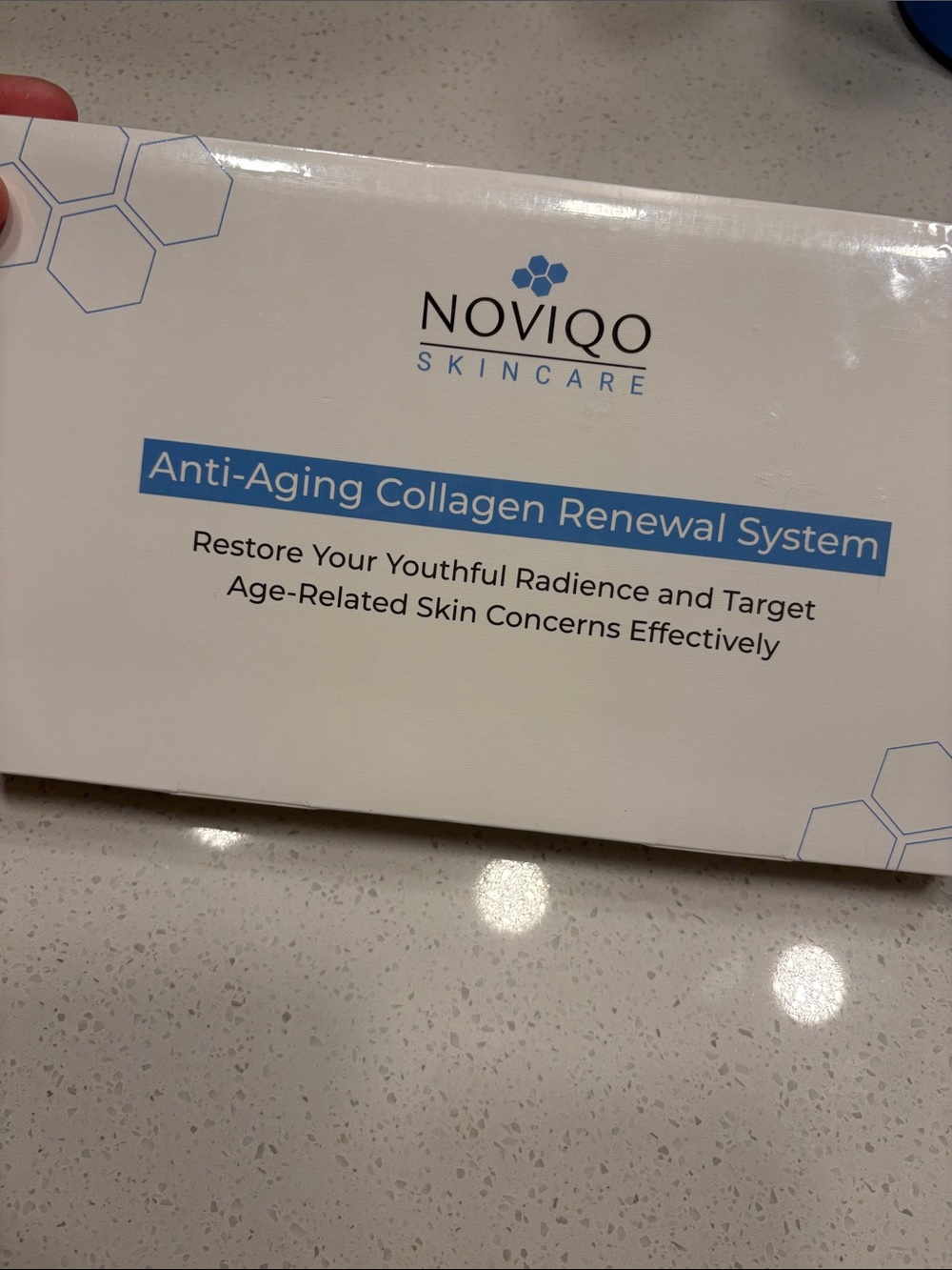 Noviqo Skincare Anti-Aging Collagen Renewal System - White/Blue